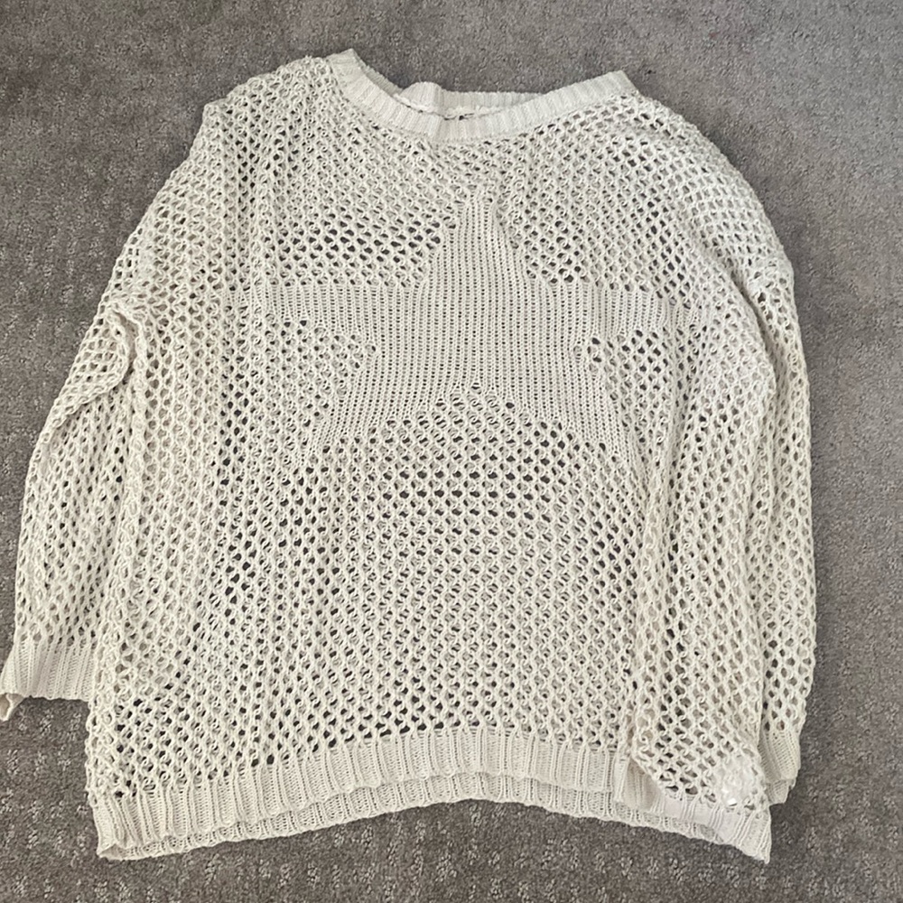 Beige knitted sweater new Y2k